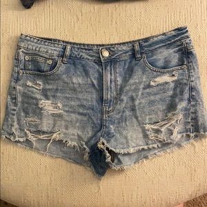 High-waisted American Eagle jean shorts